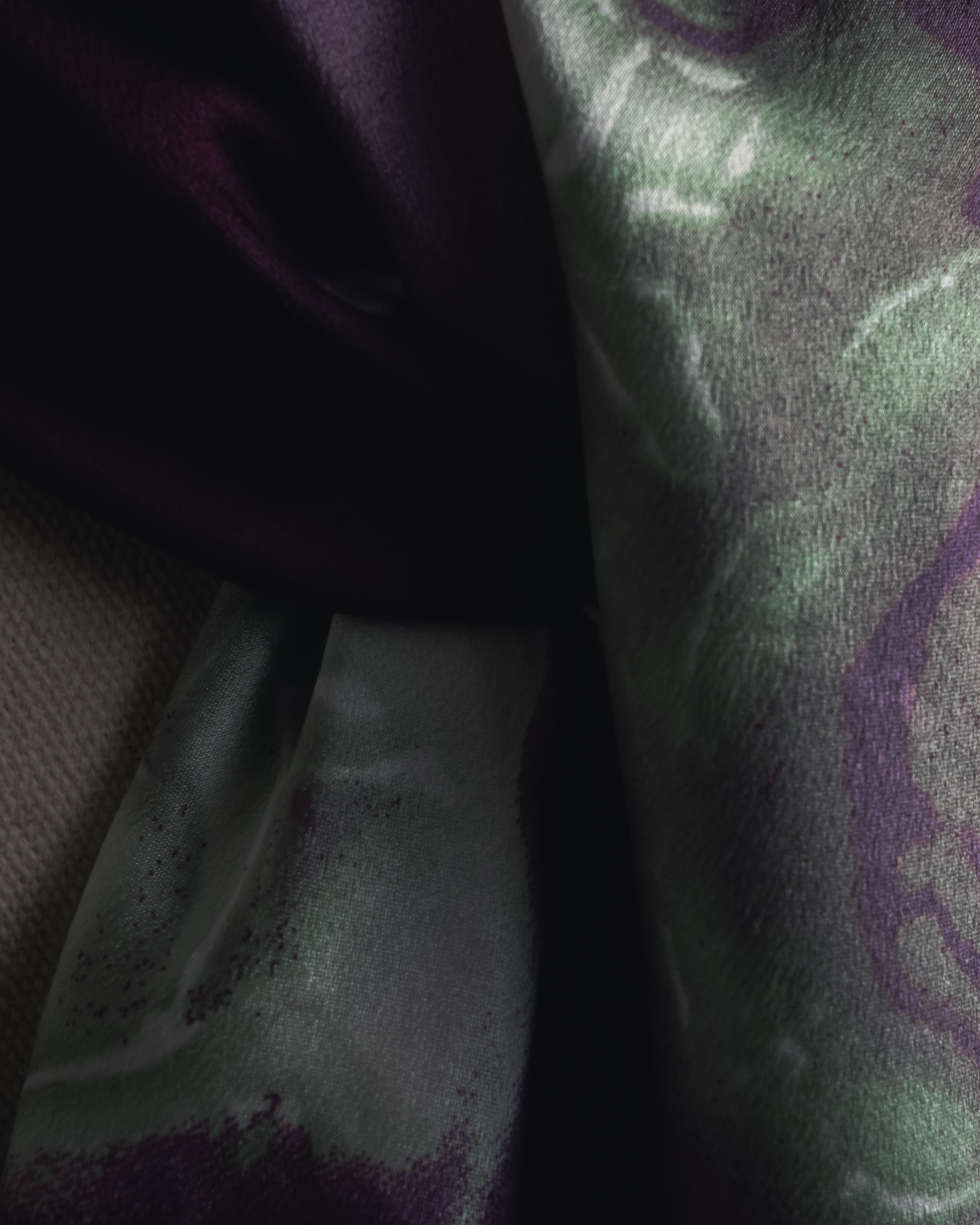 "Christian Dior" Abstract floral marbled print scarf