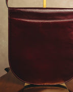"Yves Saint Laurent" 80's-90's Burgundy embossed leather shoulder bag