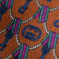 "GUCCI" Horsebit & GG pattern silk neck tie