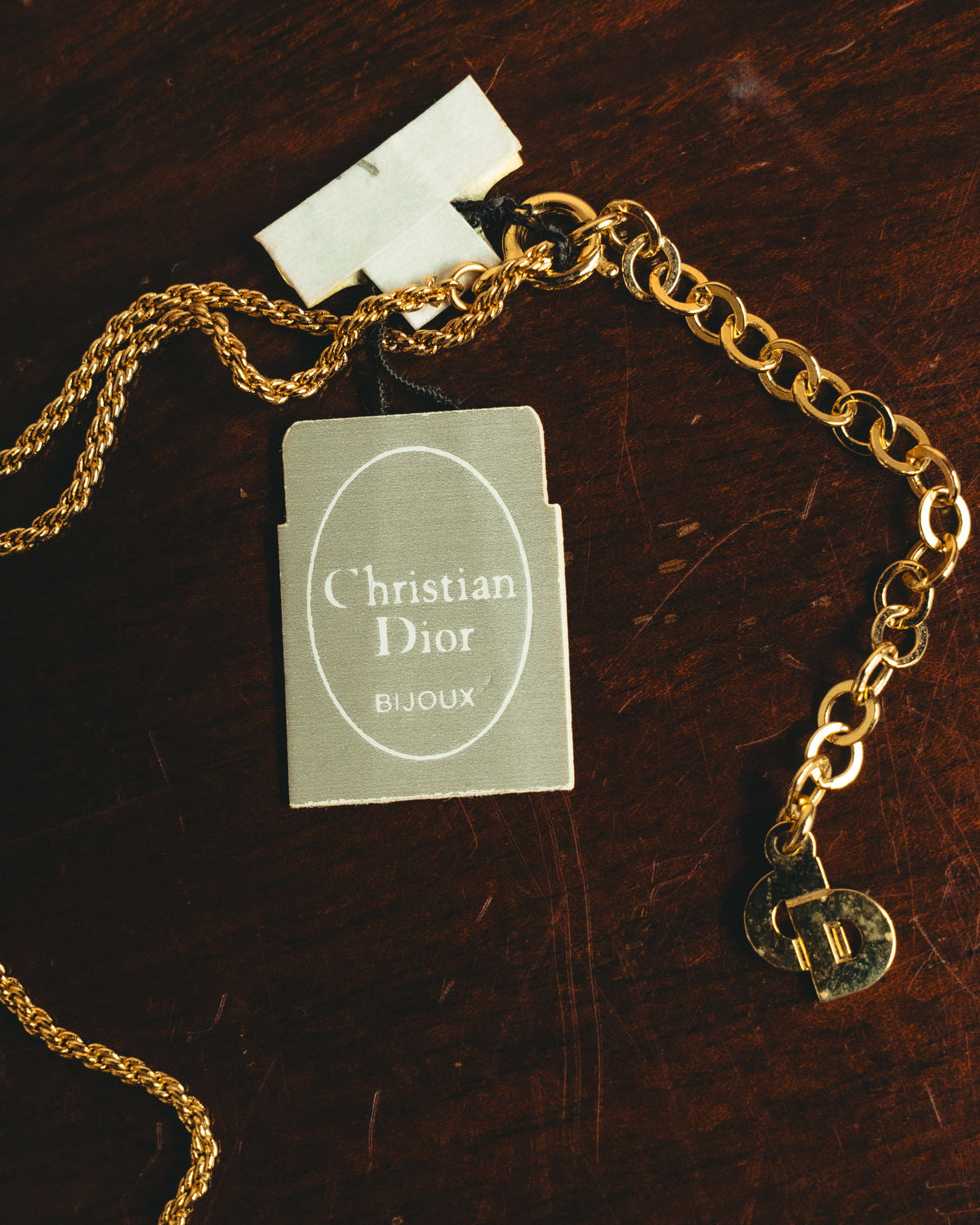 "Christian Dior" 70's-80's Sculptural leaf pendant necklace