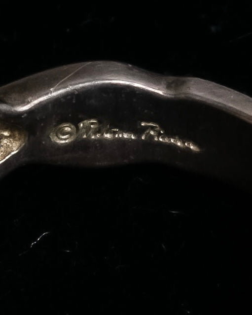 "Tiffany&Co" Double loving heart design silver ring