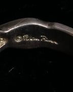 "Tiffany&Co" Double loving heart design silver ring