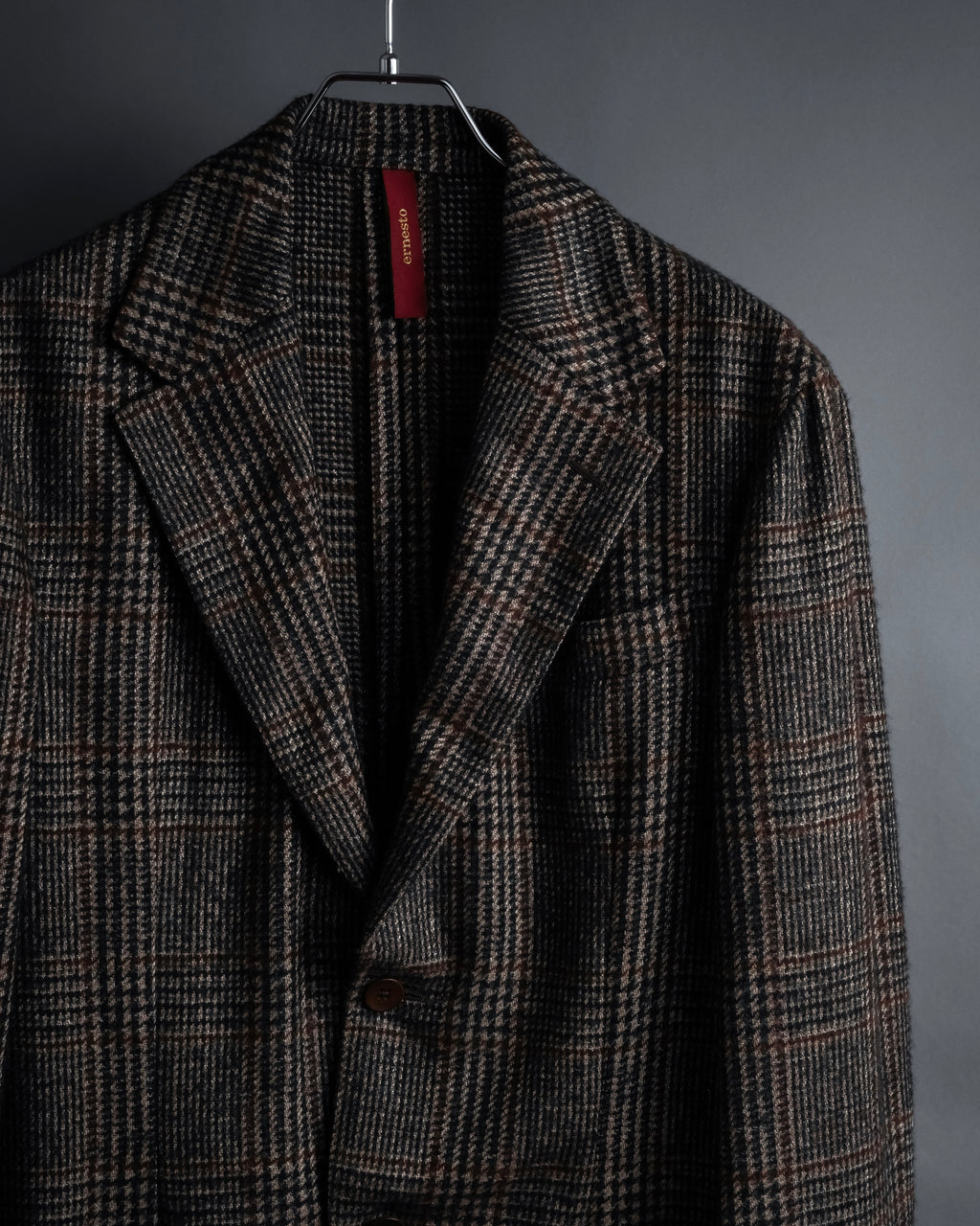 "Ernesto" Glen plaid flannel tailored jacket