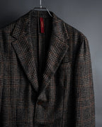 "Ernesto" Glen plaid flannel tailored jacket