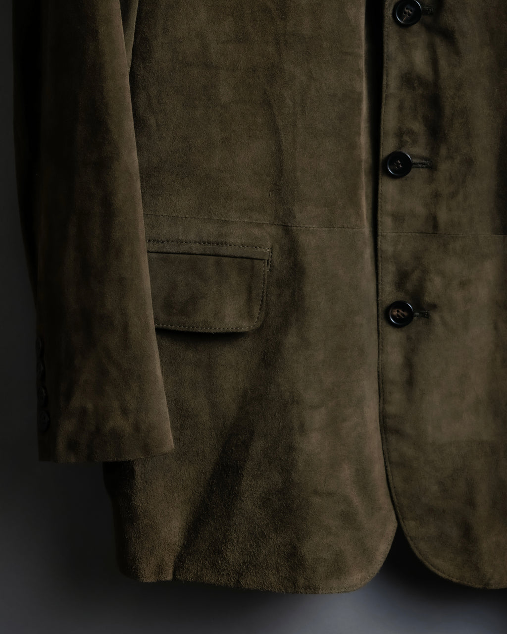 "Christian Dior" Nubuck leather oversized tailored jacket