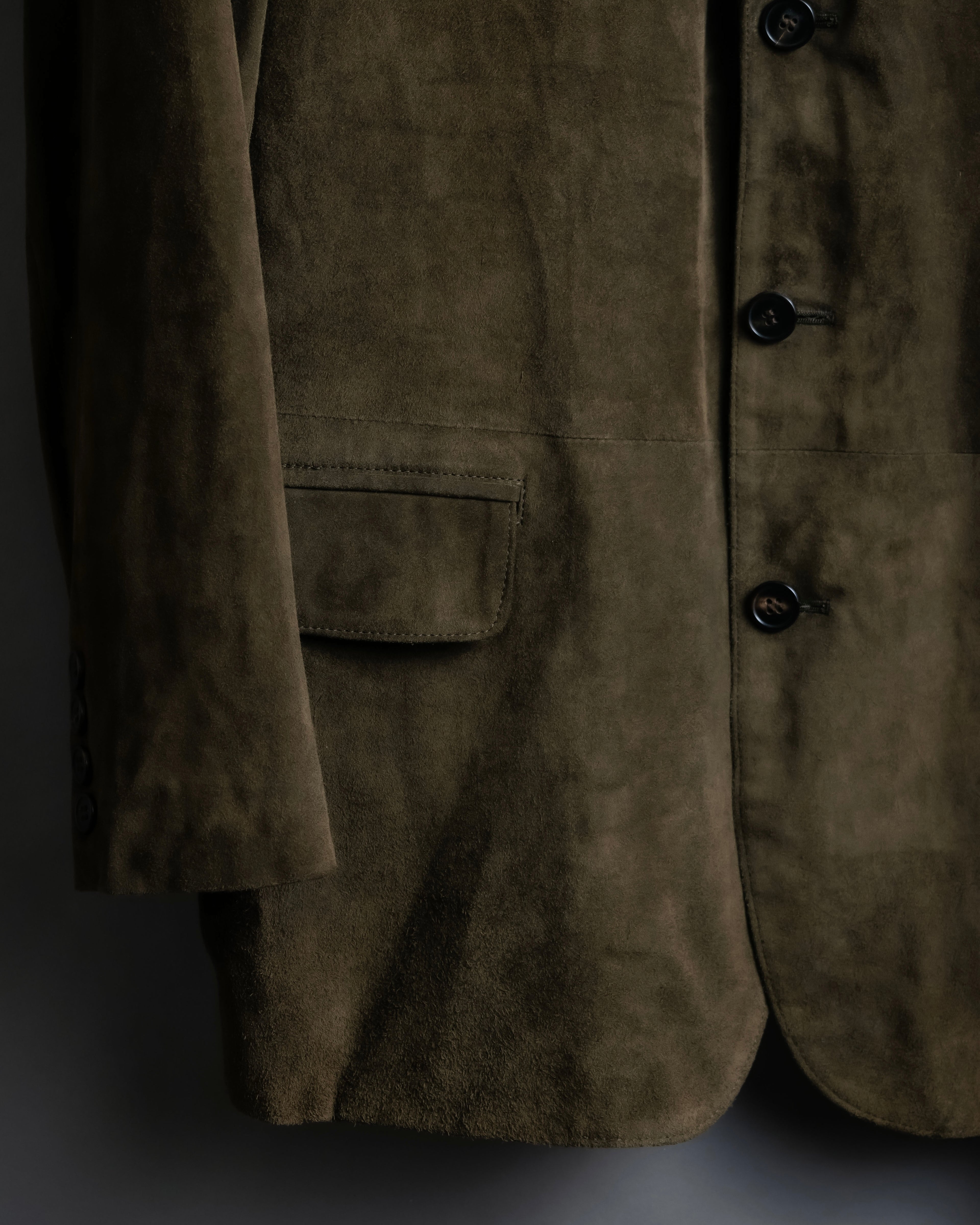 "Christian Dior" Nubuck leather oversized tailored jacket