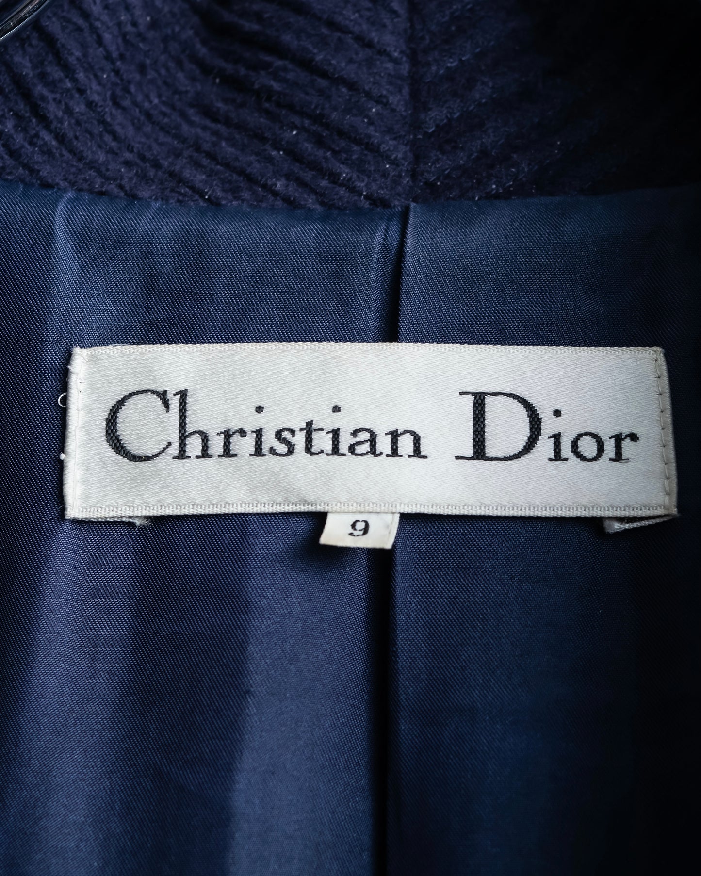 "DIOR" Double gun flap belted chester field coat