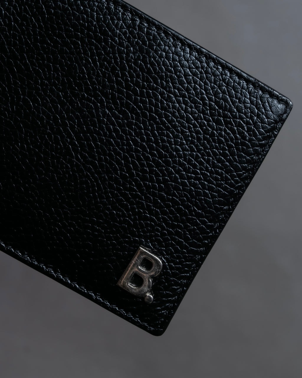 "BALENCIAGA" Logo motif money clip bi-fold wallet