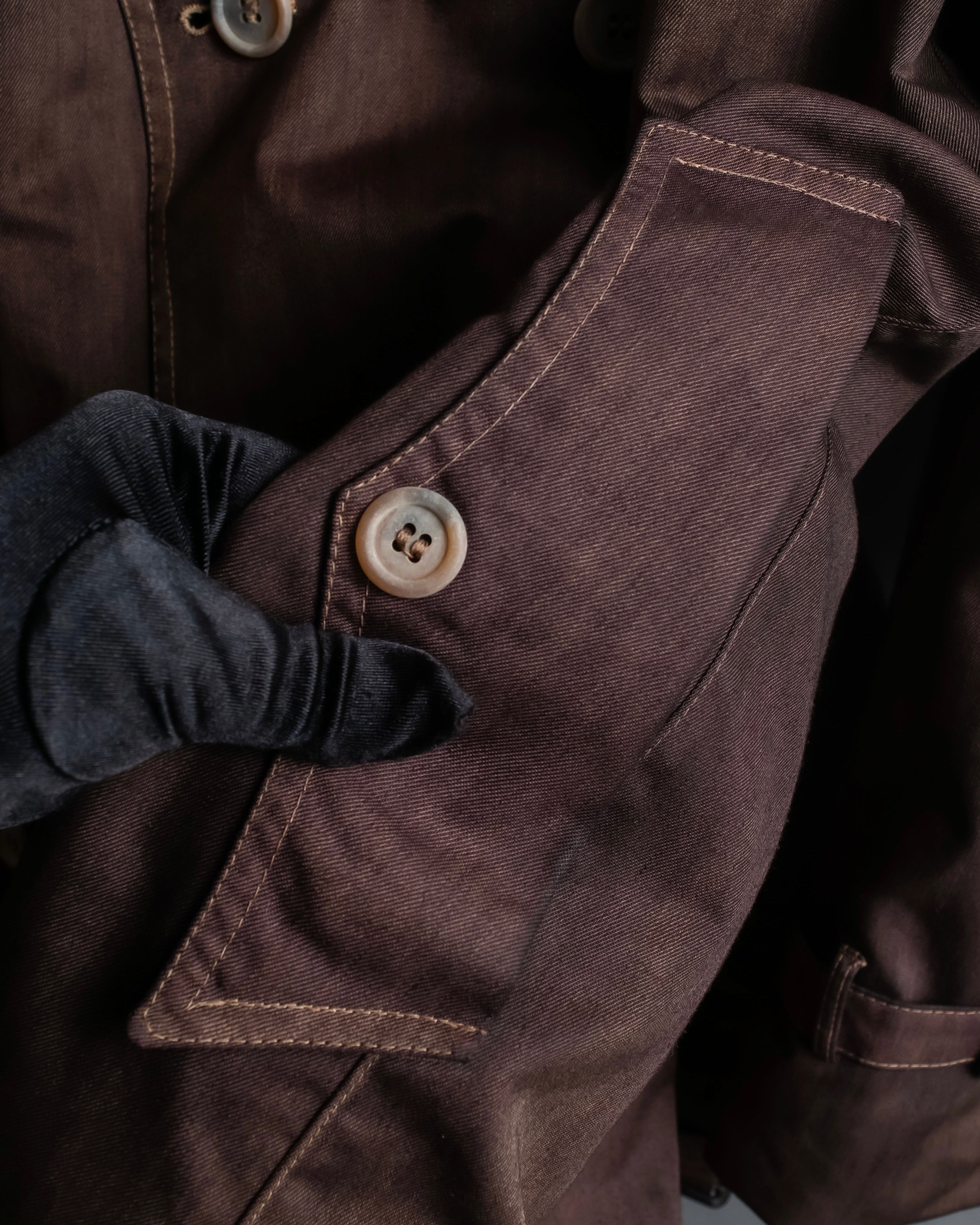 "CHRISTIAN DIOR MONSIEUR"
 Dark brown oversized trench coat