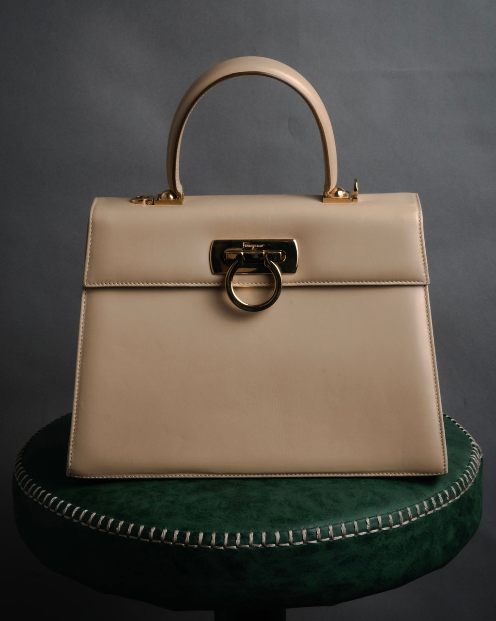 “Salvatore Ferragamo” 1990’s-00’s Gancini top handle bag