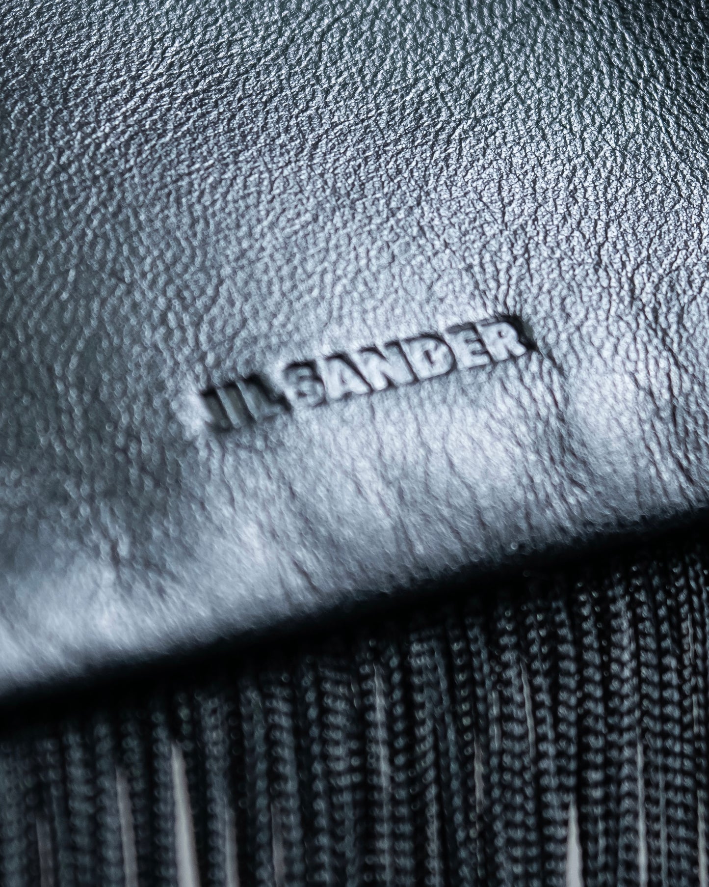 “JIL SANDER”  Fringe detail flat drawstring shoulder bag