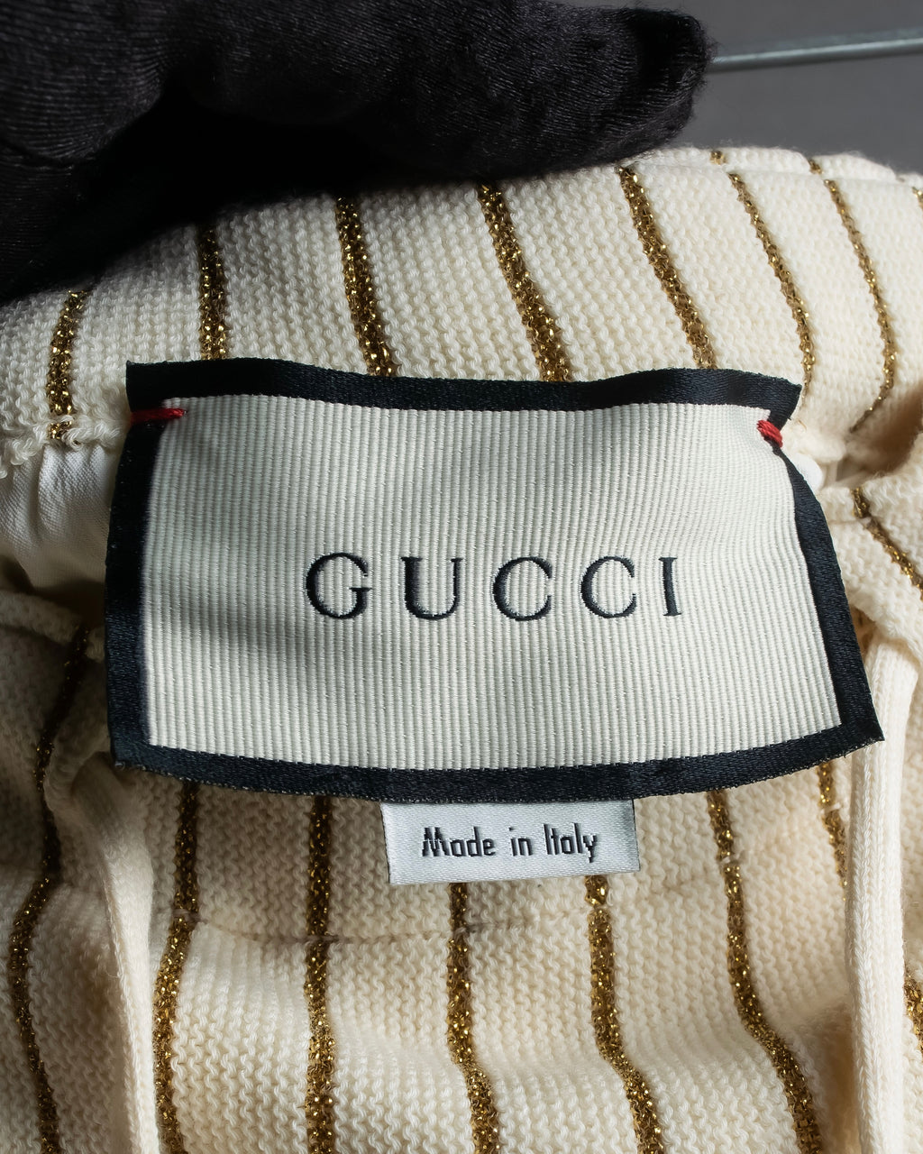 "GUCCI" Gold stripe knit maxi skirt