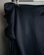 -SPECIAL– “Maison Martin Margiela” 12SS Draped satin maxi skirt