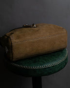 "PRADA" Hook hardware design ostrich leather shoulder bag