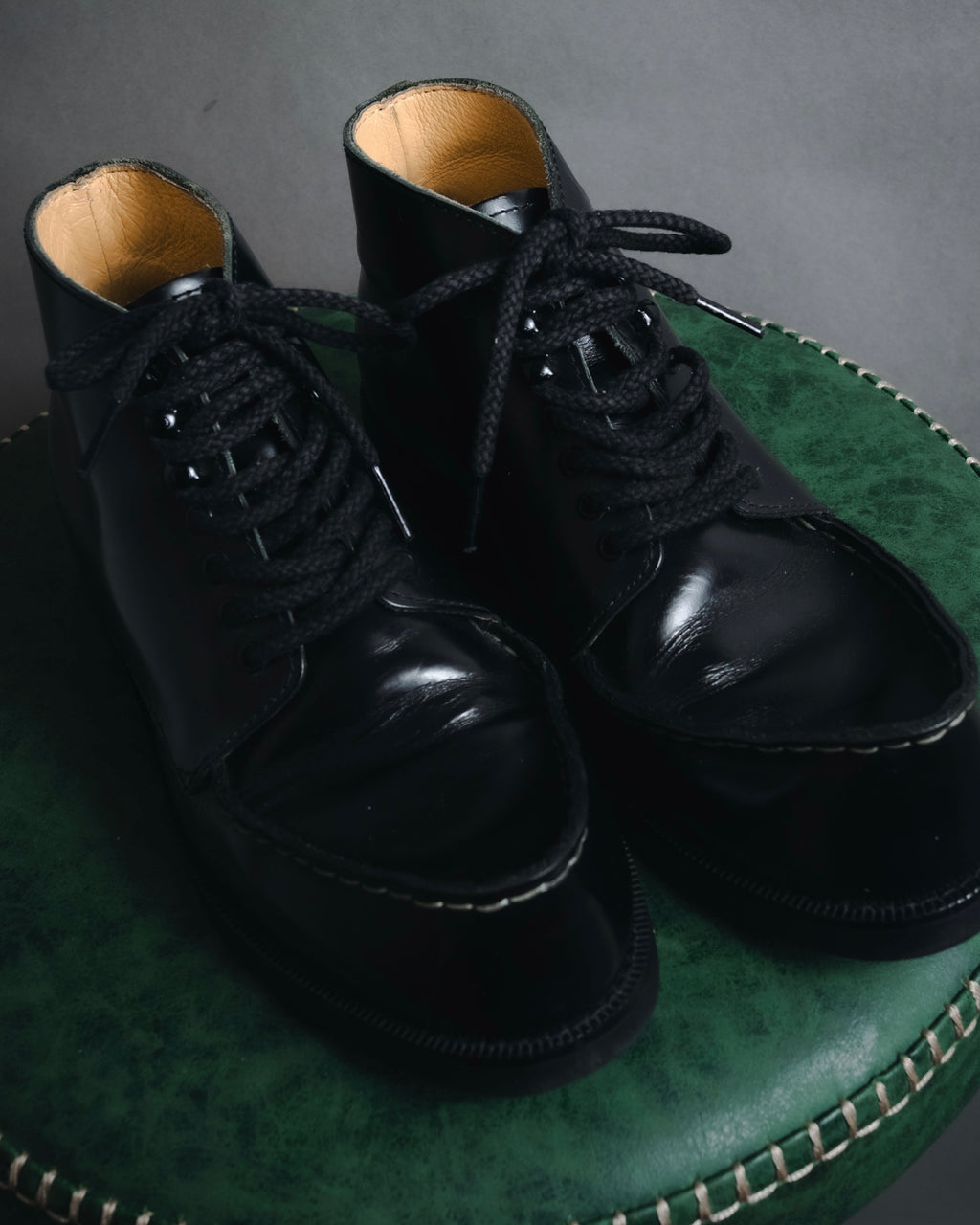 "Yohji Yamamoto FEMME" Lace-up leather ankle boots
