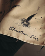 –SPECIAL– "Christian Dior" Celestial print silk square scarf