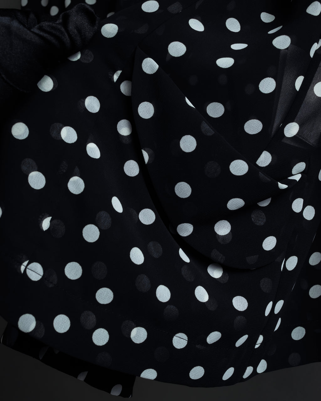"robe de chambre COMME des GARCONS" 2002SS White dot pattern open collar shirt