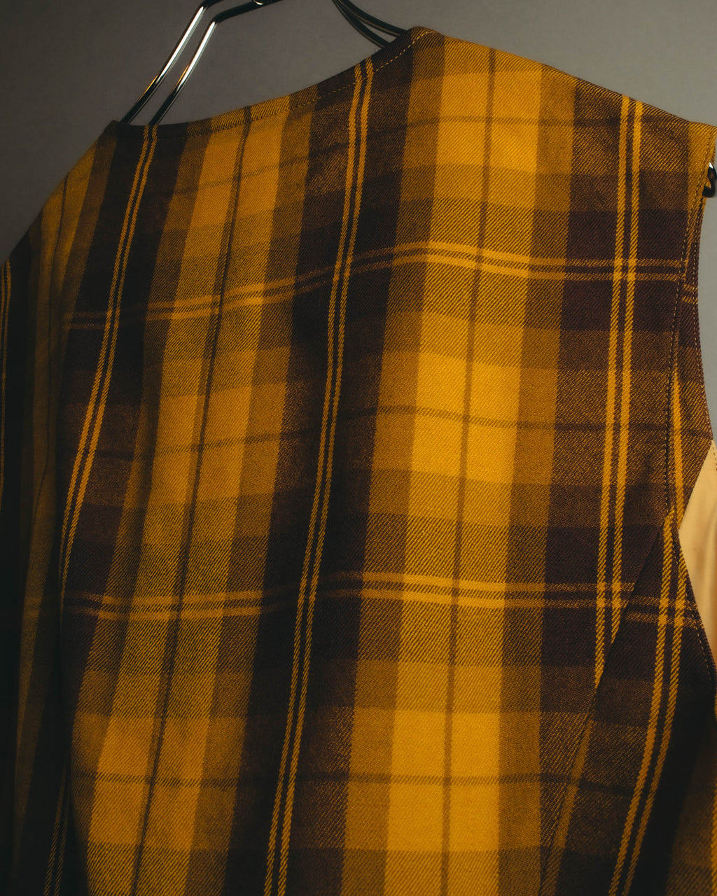 “Christian Dior” 90’s-00’s Plaid wool zip tailored vest