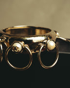 -SPECIAL- “CHANEL” 22C Pearl embellished ring statement cuff bracelet