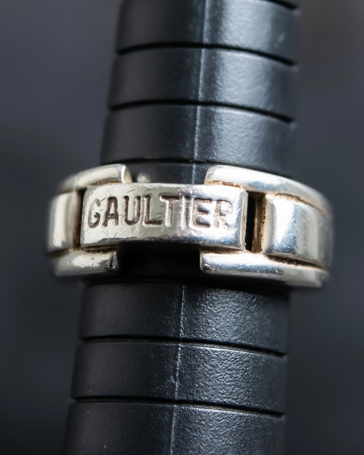 "JEAN PAUL GAULTIER" Logo engraved silver 925 ring