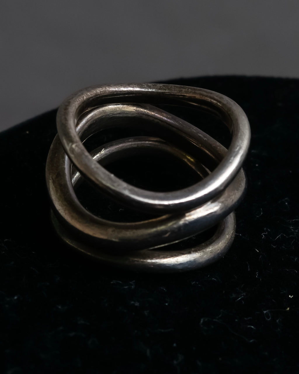 "agete" Three curves organic design silver925 ring