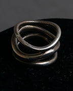 "agete" Three curves organic design silver925 ring