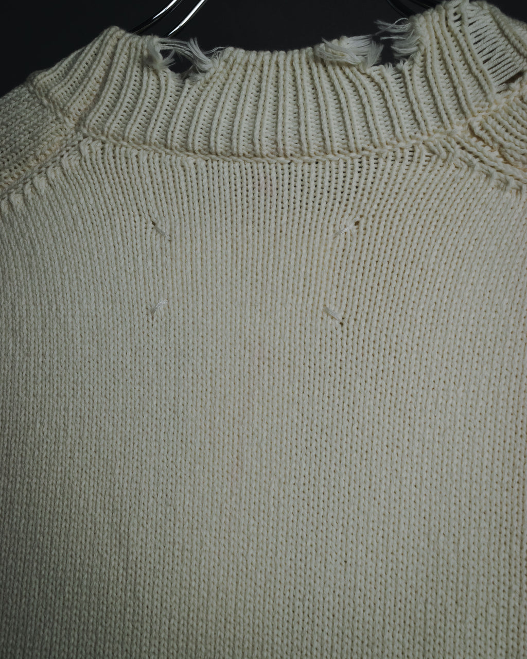"Maison Margiela" 2022SS Destroyed rib-knit sweater