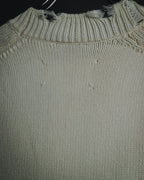 "Maison Margiela" 2022SS Destroyed rib-knit sweater