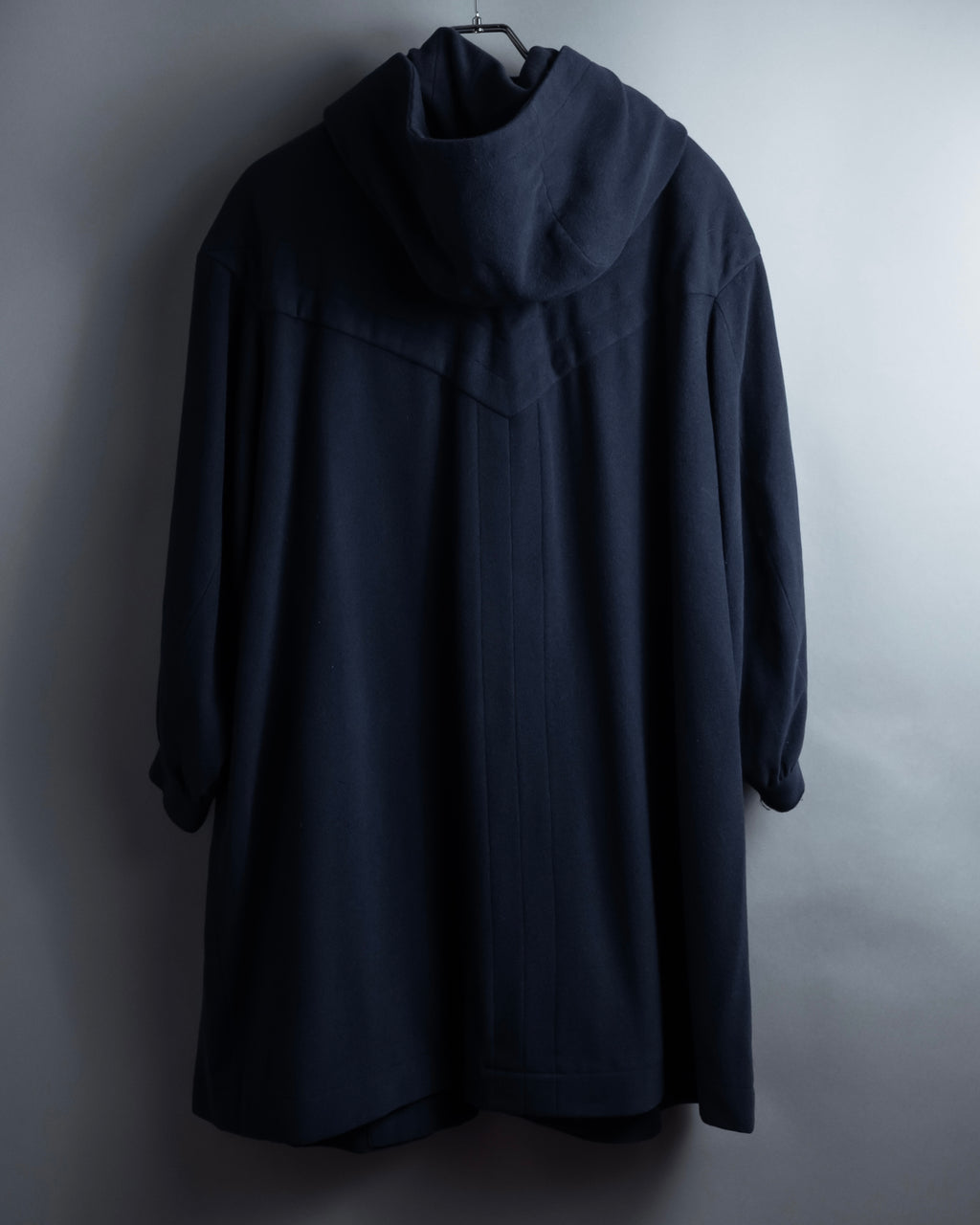 "YVES SAINT LAURENT" Metal toggle design melton wool duffel coat