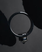 "Christian Dior" 00’s industrial solitaire crystal signet ring