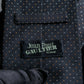 "JEAN PAUL GAULTIER" 100% silk white＆orange dot pattern neck tie