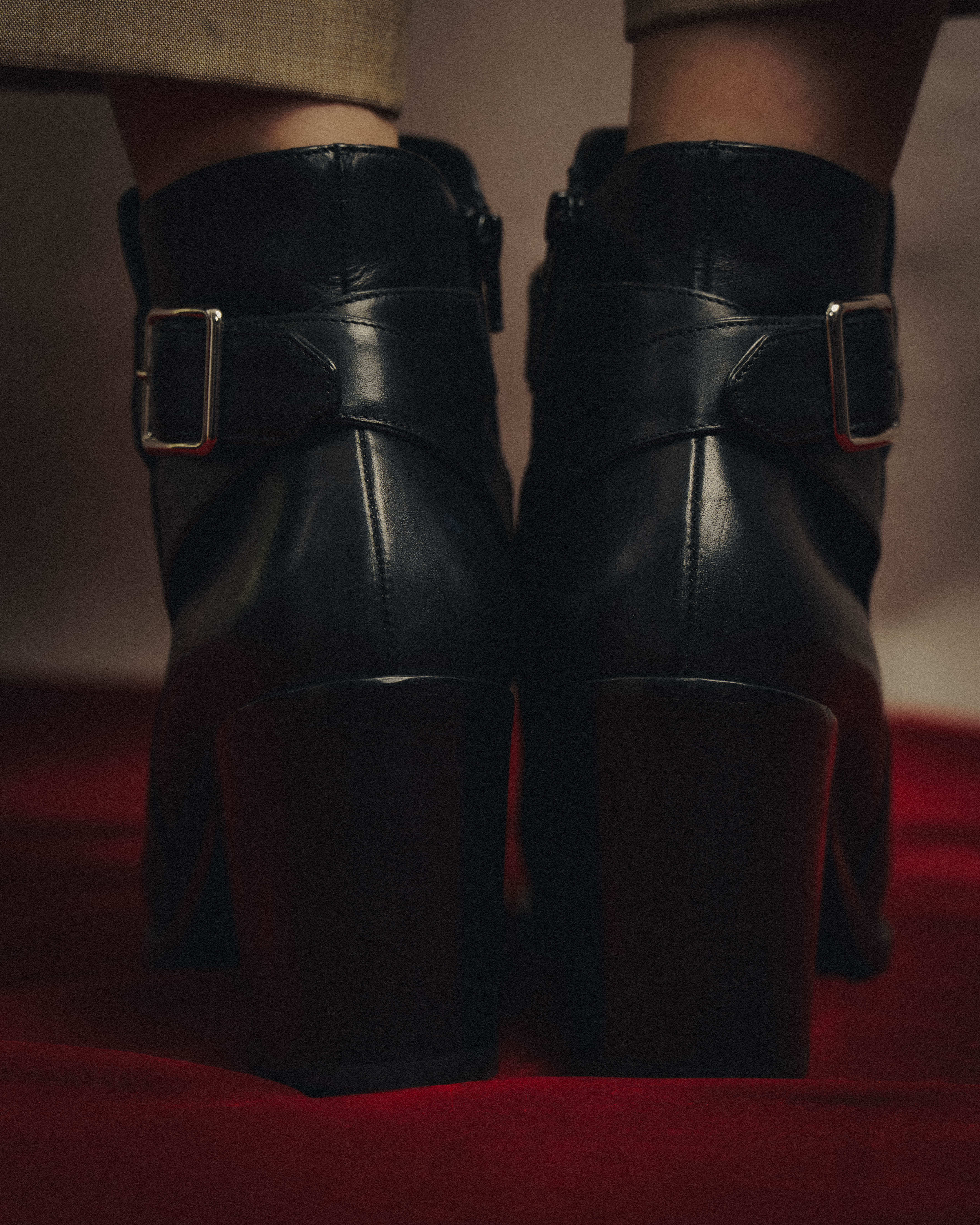-SPECIAL- “BALENCIAGA” 2014-16’s Metal bar leather ankle boots