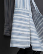 "Vintage multi-stripe pattern shirt"