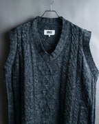 "MM6 MAISON MARGIELA" Cabled melange sleeveless knit