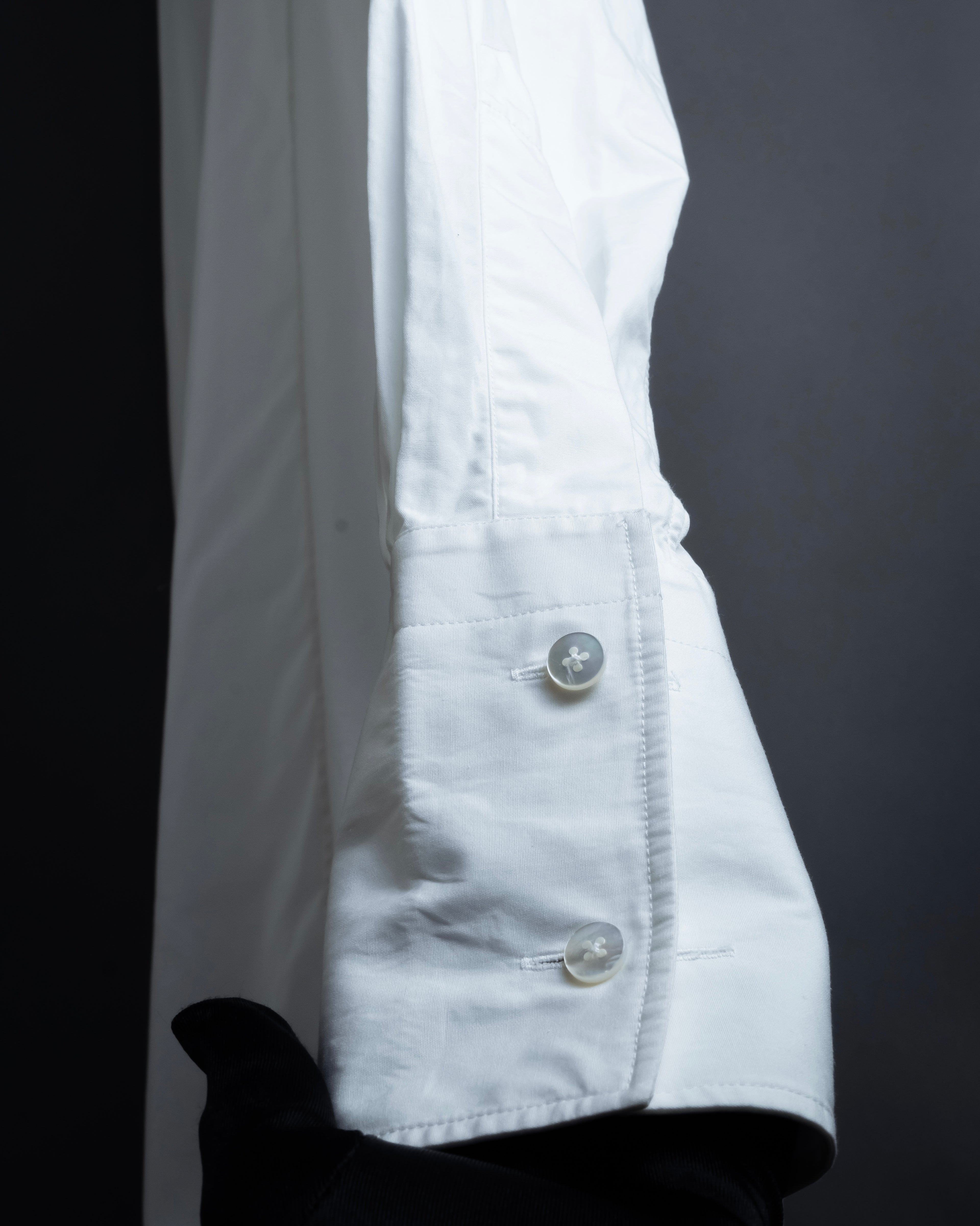 "MAISON MARGIELA" 20AW Long cuff design cotton white shirt