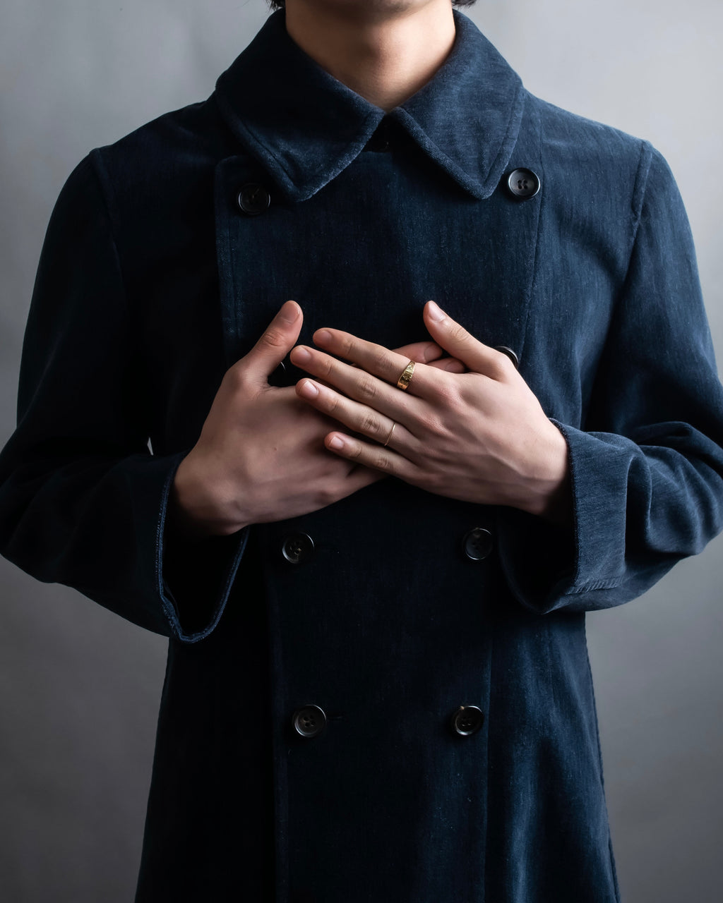 "Comme des garçons robe de chambre" Beautiful velour double half coat