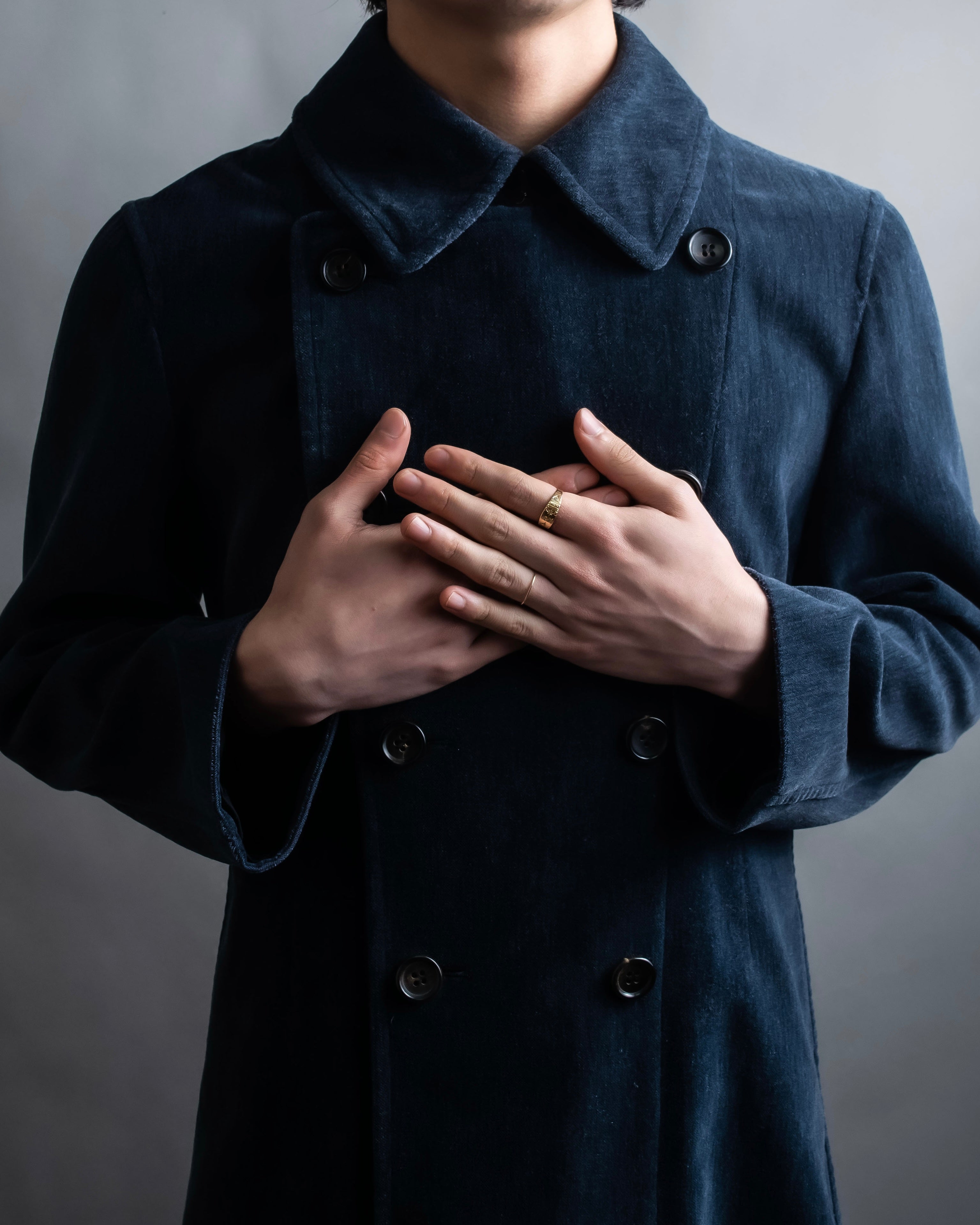 "Comme des garçons robe de chambre" Beautiful velour double half coat