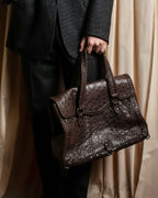 "Vintage JRA standard ostrich leather bag"