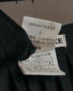 “ISSEY MIYAKE” 00’s wool blend pleated cutwork skirt