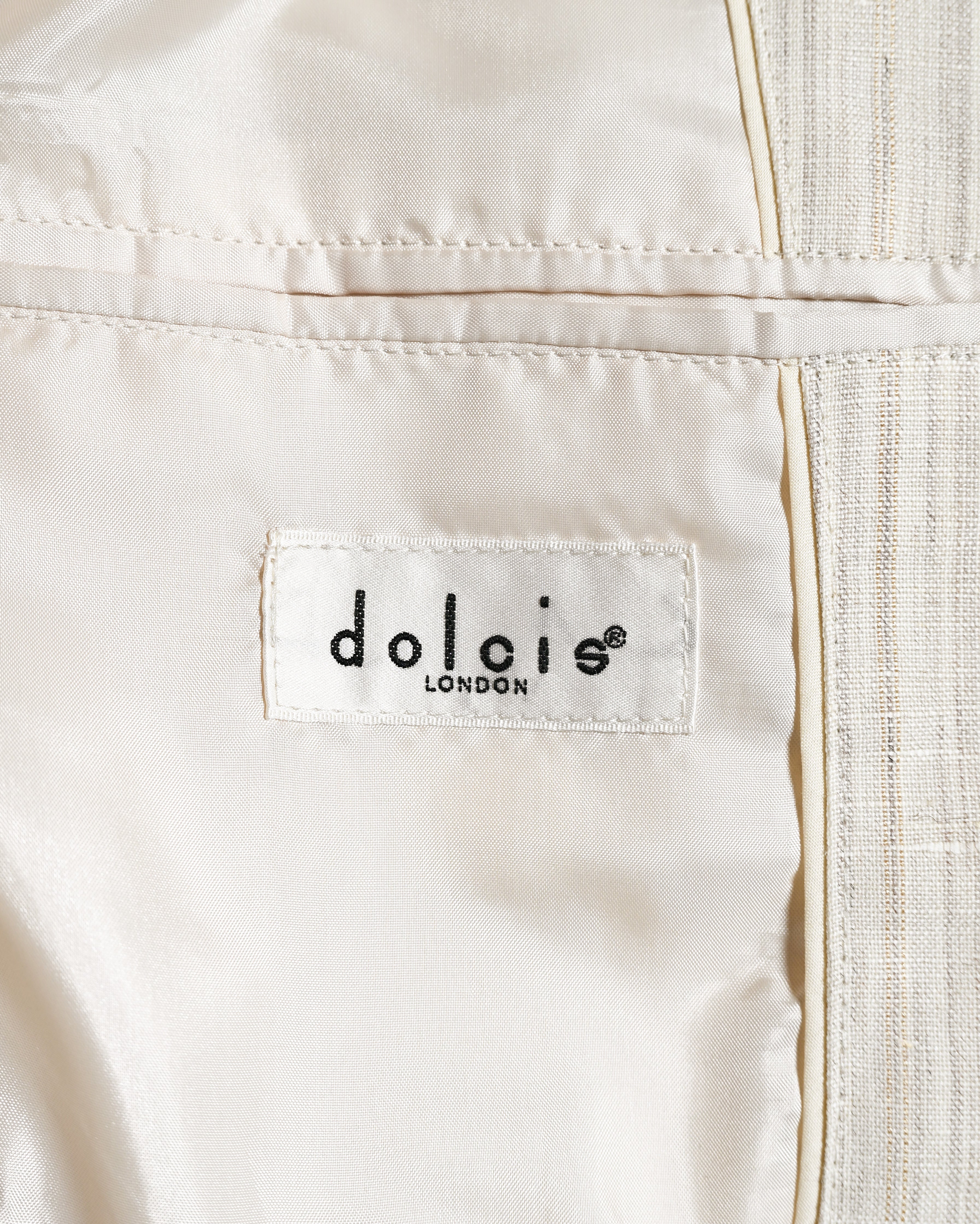 Dolcis/ Linen Blended Oversized Safari Jacket White