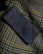 "CELINE" 90’s–00’s checked velvet collar coat