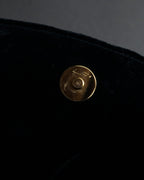 "Salvatore Ferragamo" Antique jewelry motif design velvet shoulder bag