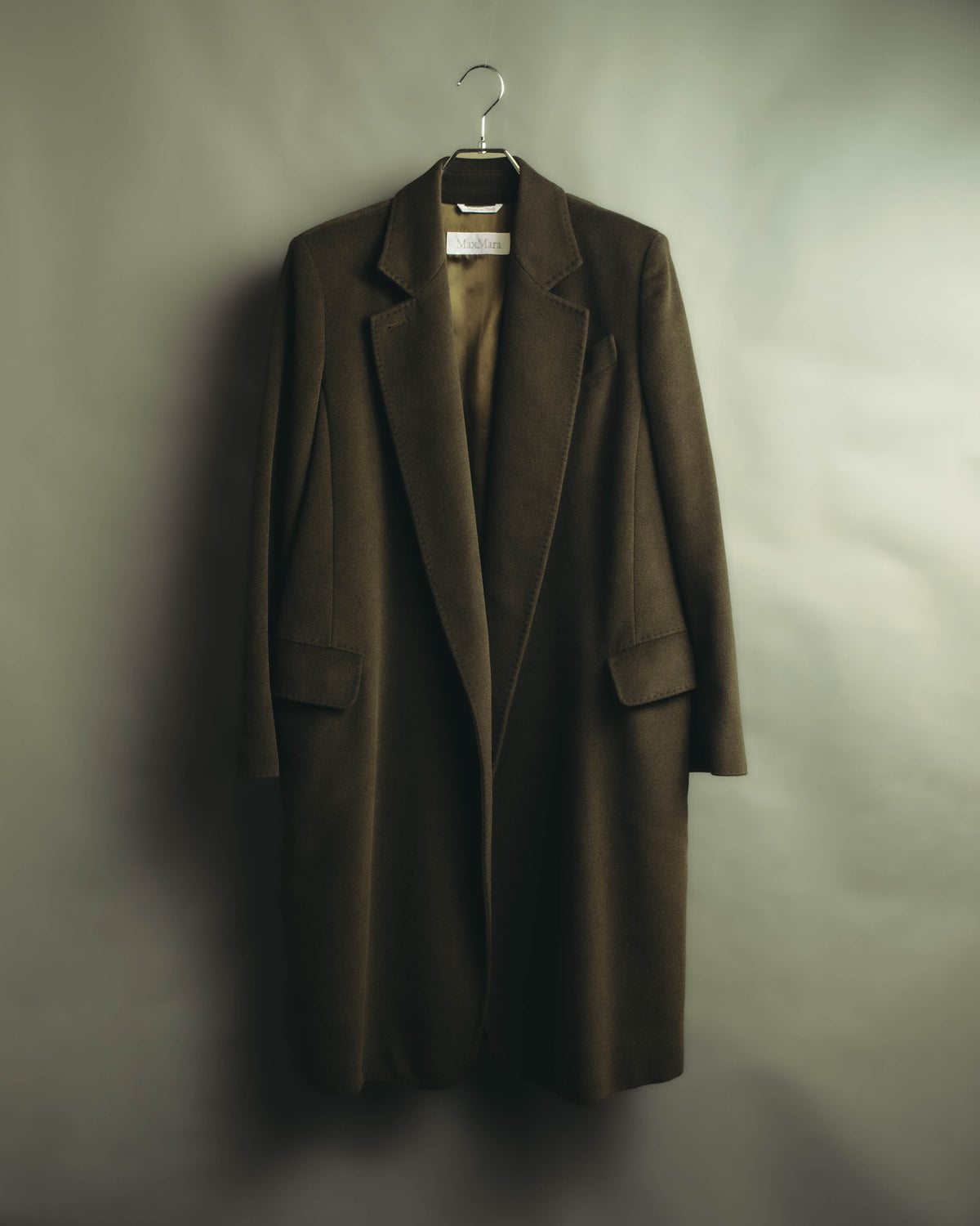 “Max Mara” 00’s Belted angora blend long coat