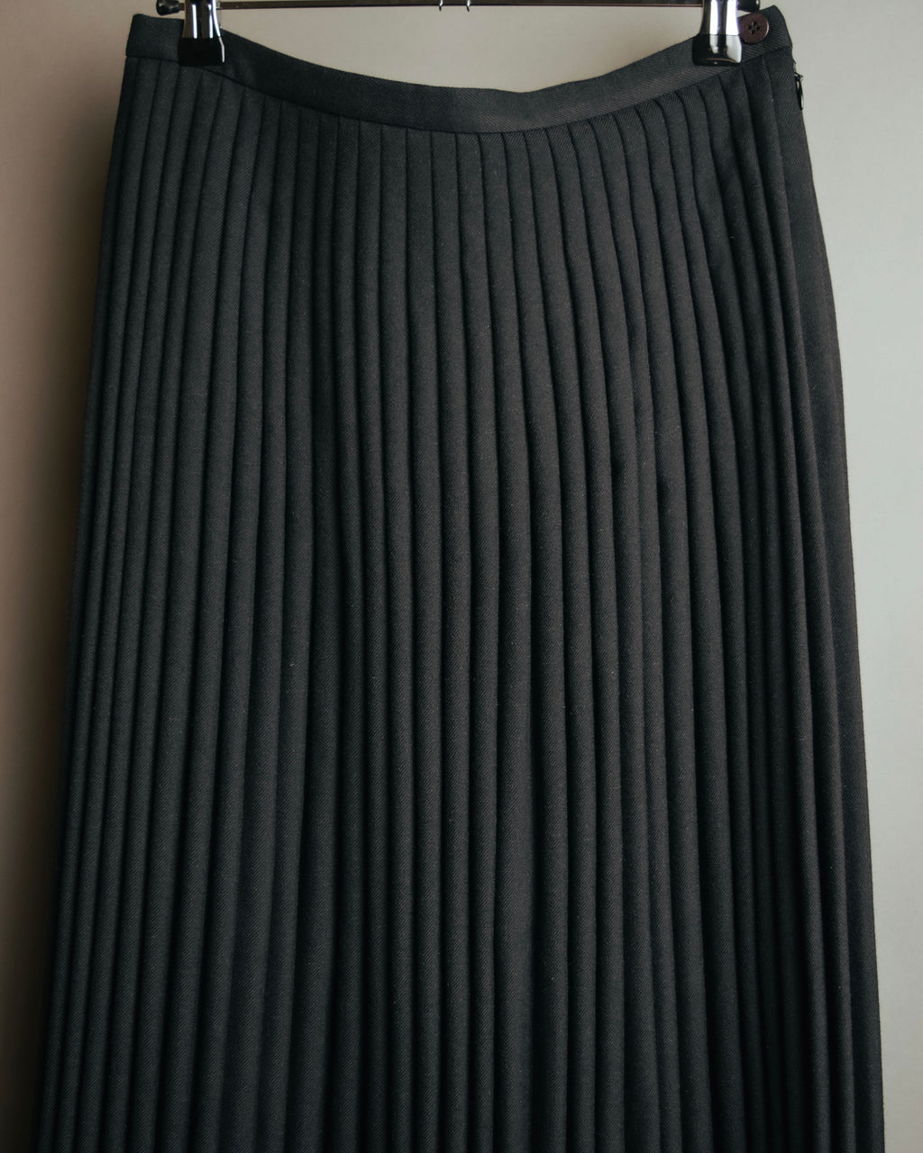 “ISSEY MIYAKE” 00’s wool blend pleated cutwork skirt