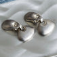 "LOEWE" Ribbon motif silver clip earring