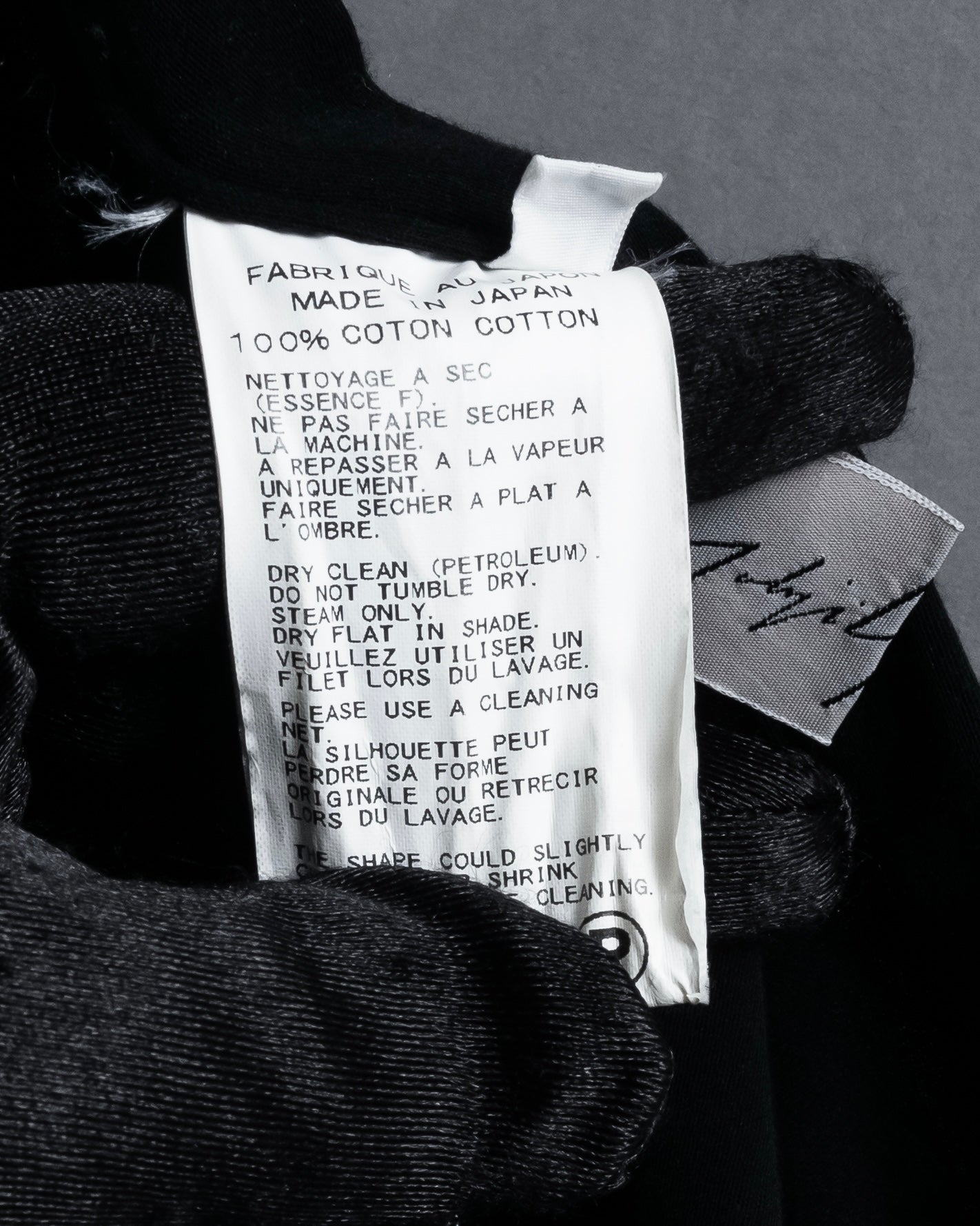 "YOHJI YAMAMOTO" 11SS Minimalist design skirt-like silhouette wide slacks