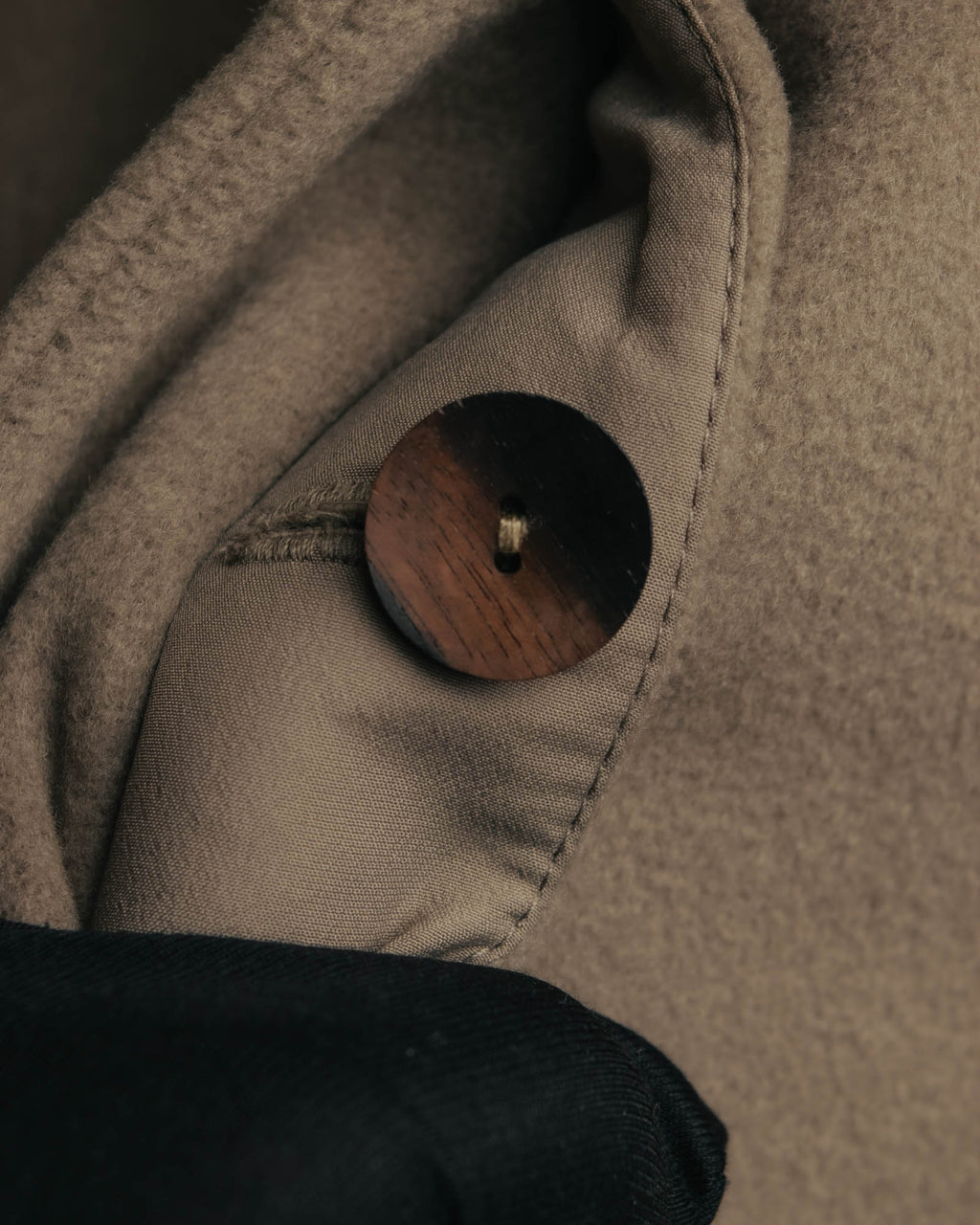 -SPECIAL- "FENDI" 90's-00's Cashmere blend long coat with leather contrast