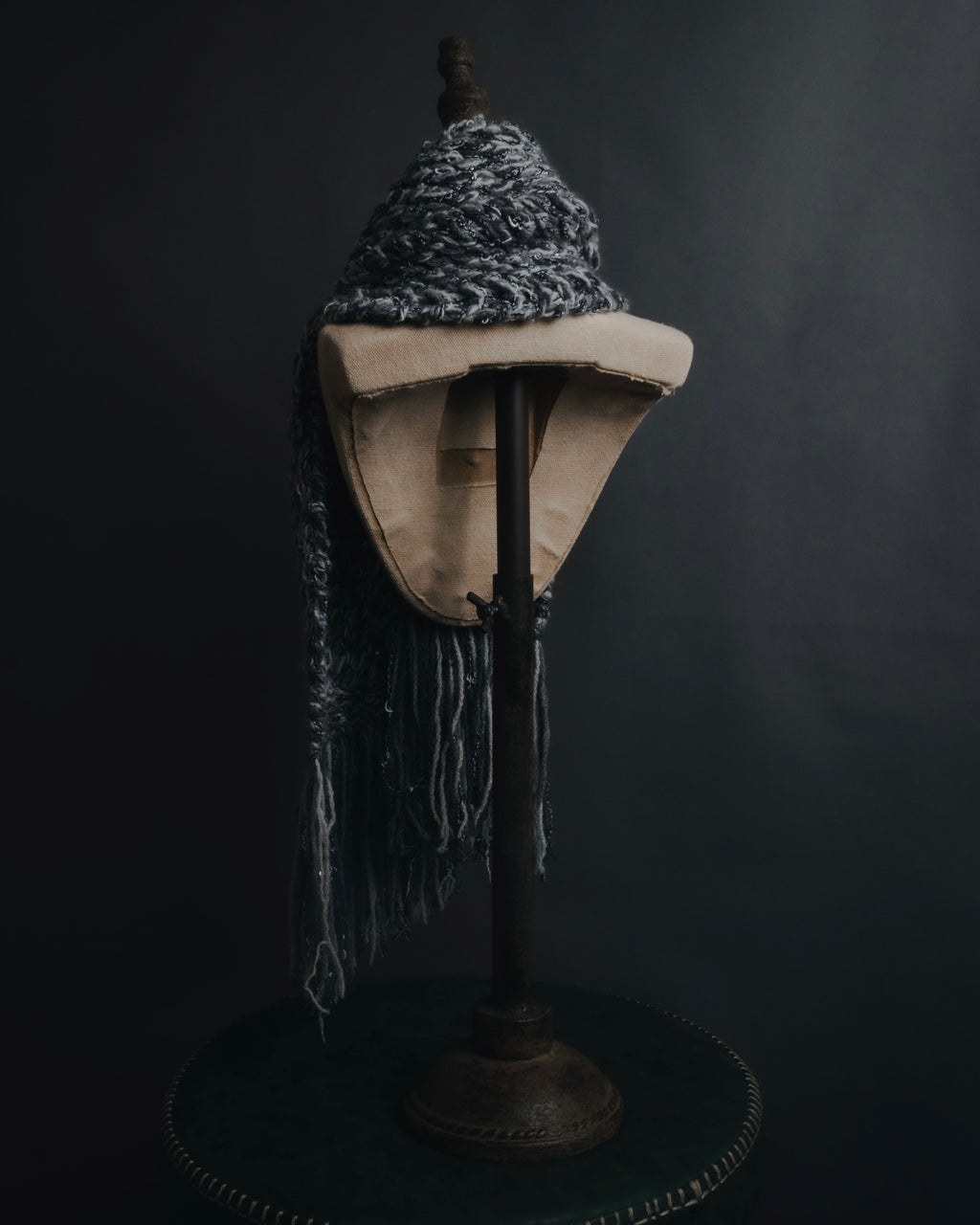 "CHANEL" 2005AW fantasy yarn embellished fringe scarf