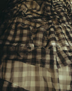 -SPECIAL- "tricot COMME des GARÇONS" 07SS Gingham check sheer tiered ruffle skirt