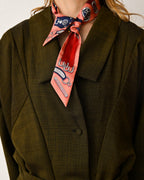 HERMES/ “Harnais des Présidents” Twilly Silk Scarf